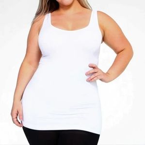 Yelete seamless extra long tank top, XL, white